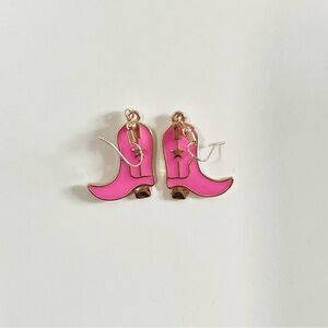 Pink Cowboy Boot Earrings!